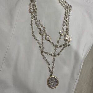 Elegant Gold and Silver Layered Necklace
